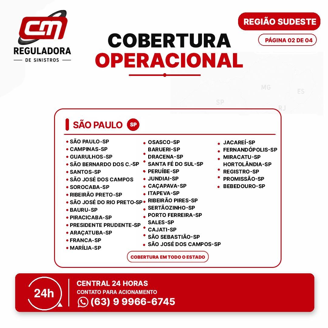 Cobertura Operacional - Região Sudeste - Página 2 de 4 - São Paulo